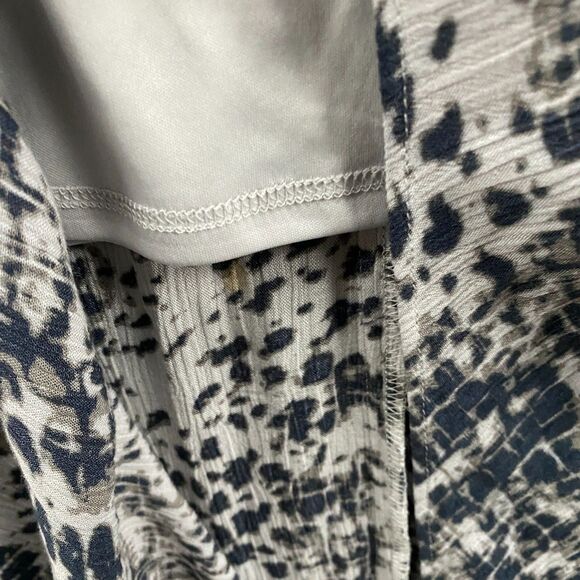 Express Dress Womens M Gray Print V-Neck Hi Low Ladies Cottagecore Boho Peasant - Picture 7 of 12